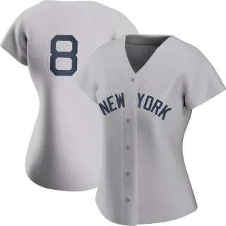 Women's Replica Gray Yogi Berra New York Yankees 2021 Field of Dreams Jersey