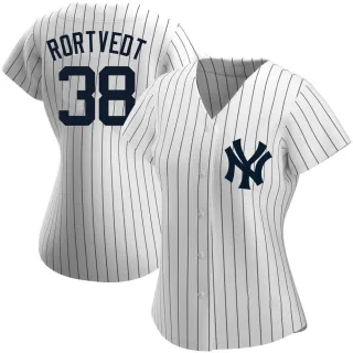 Women's Replica White Ben Rortvedt New York Yankees Home Name Jersey