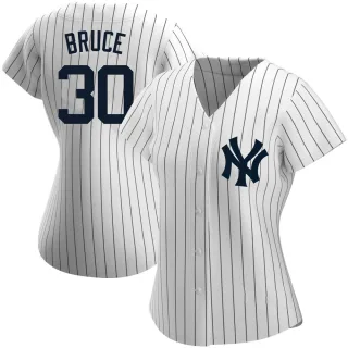 Women's Replica White Jay Bruce New York Yankees Home Name Jersey