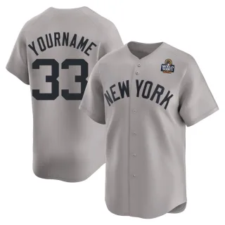 Youth Limited Gray Ryan Yarbrough New York Yankees Away 2024 World Series Jersey