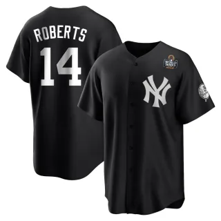 Youth Replica Black/White Brian Roberts New York Yankees 2024 World Series Jersey