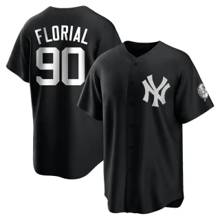 Youth Replica Black/White Estevan Florial New York Yankees Jersey