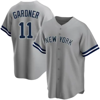 Youth Replica Gray Brett Gardner New York Yankees Road Name Jersey