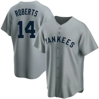 Youth Replica Gray Brian Roberts New York Yankees Road Cooperstown Collection Jersey