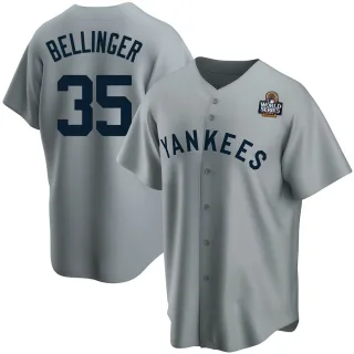 Youth Replica Gray Cody Bellinger New York Yankees Road Cooperstown Collection 2024 World Series Jersey
