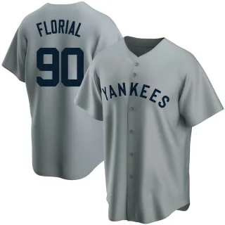 Youth Replica Gray Estevan Florial New York Yankees Road Cooperstown Collection Jersey
