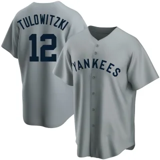 Youth Replica Gray Troy Tulowitzki New York Yankees Road Cooperstown Collection Jersey