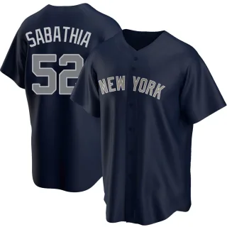 Youth Replica Navy CC Sabathia New York Yankees Alternate Jersey