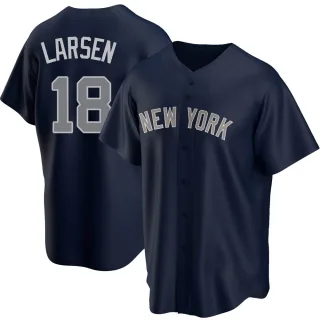 Youth Replica Navy Don Larsen New York Yankees Alternate Jersey