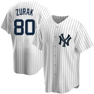 Youth Replica White Kyle Zurak New York Yankees Home Jersey